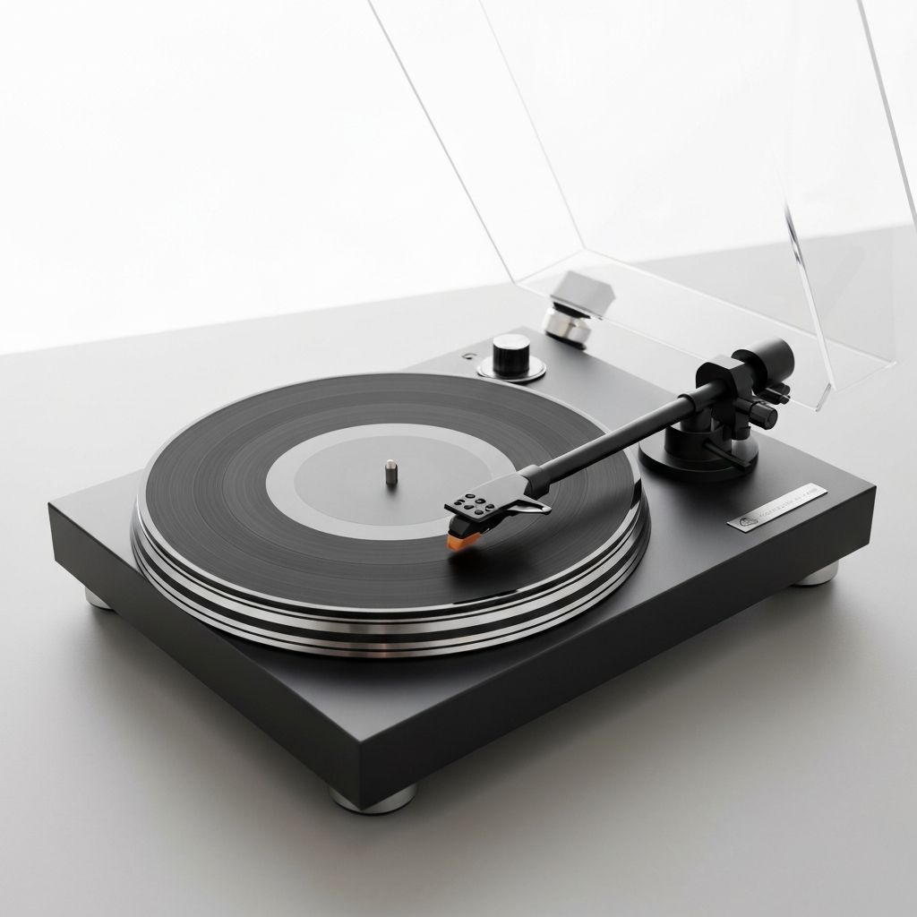 Plattenspieler mit Arm und Tonabnehmer