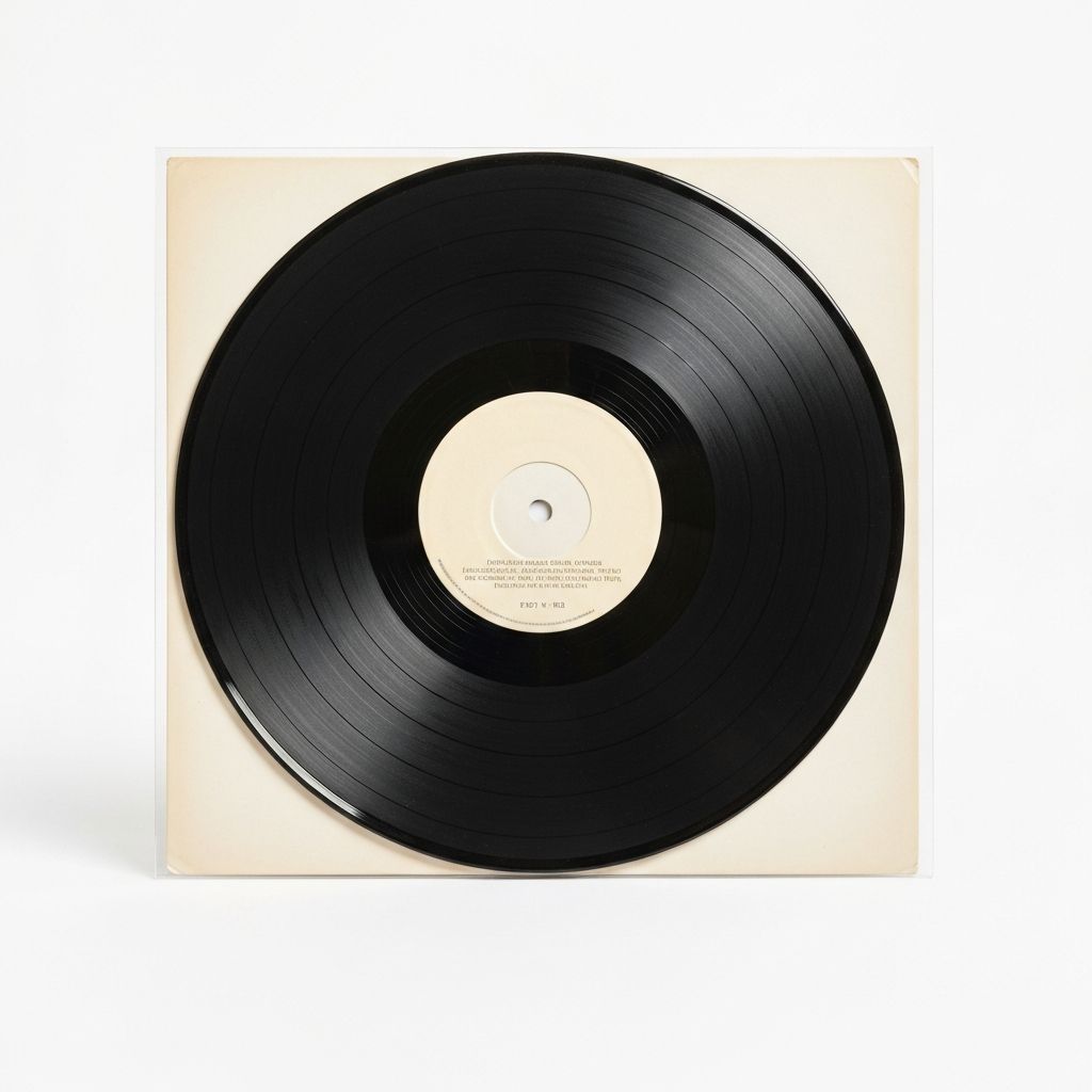 Klassische Schallplatte mit dunklem Cover